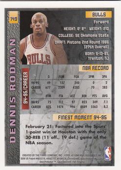 1995-96 Finest #149 Dennis Rodman Back