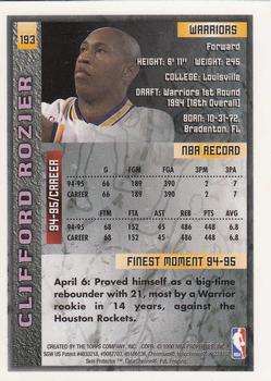 1995-96 Finest #193 Clifford Rozier Back