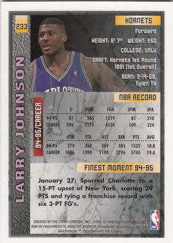 1995-96 Finest #233 Larry Johnson Back