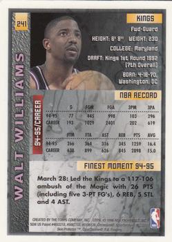 1995-96 Finest #241 Walt Williams Back