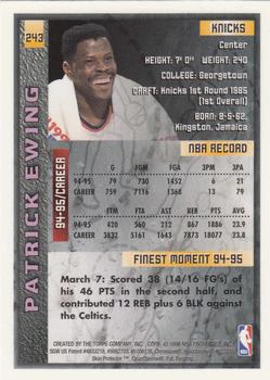 1995-96 Finest #243 Patrick Ewing Back