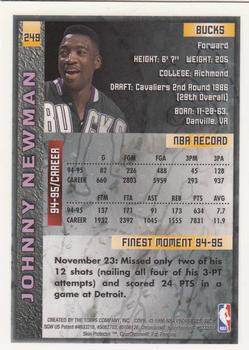 1995-96 Finest #249 Johnny Newman Back