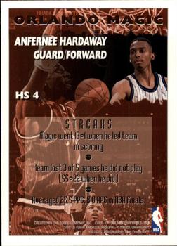 1995-96 Finest - Hot Stuff #HS4 Anfernee Hardaway Back