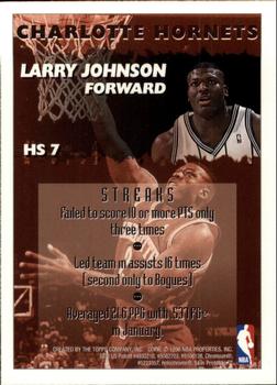 1995-96 Finest - Hot Stuff #HS7 Larry Johnson Back