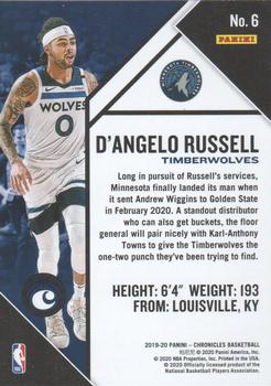 2019-20 Panini Chronicles #6 D'Angelo Russell Back