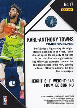 2019-20 Panini Chronicles #17 Karl-Anthony Towns Back