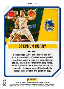 2019-20 Panini Chronicles #79 Stephen Curry Back