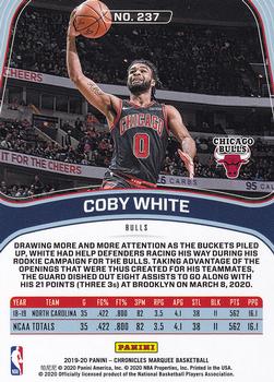 2019-20 Panini Chronicles #237 Coby White Back