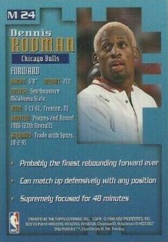 1995-96 Finest - Mystery Borderless Refractors Gold #M24 Dennis Rodman Back