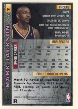 1995-96 Finest - Refractors #14 Mark Jackson Back