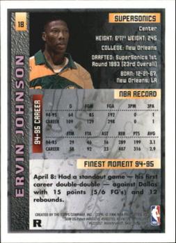 1995-96 Finest - Refractors #18 Ervin Johnson Back