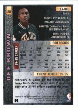 1995-96 Finest - Refractors #29 Dee Brown Back