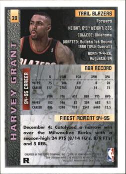 1995-96 Finest - Refractors #39 Harvey Grant Back