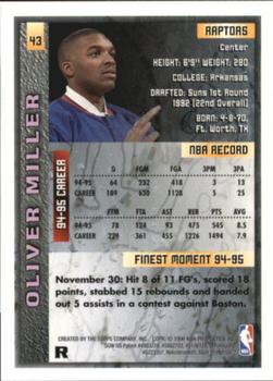 1995-96 Finest - Refractors #43 Oliver Miller Back