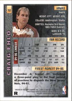 1995-96 Finest - Refractors #72 Craig Ehlo Back