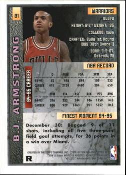 1995-96 Finest - Refractors #81 B.J. Armstrong Back