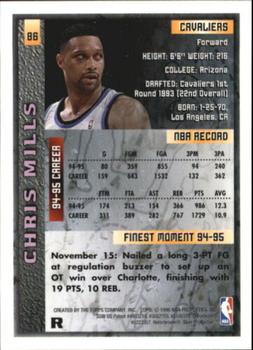 1995-96 Finest - Refractors #86 Chris Mills Back
