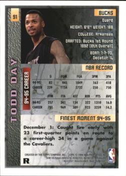 1995-96 Finest - Refractors #91 Todd Day Back
