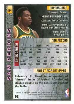 1995-96 Finest - Refractors #94 Sam Perkins Back