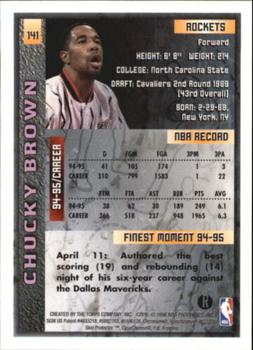 1995-96 Finest - Refractors #141 Chucky Brown Back