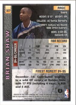 1995-96 Finest - Refractors #167 Brian Shaw Back