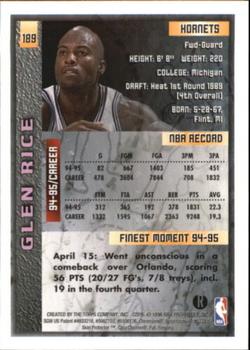 1995-96 Finest - Refractors #189 Glen Rice Back