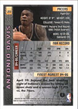 1995-96 Finest - Refractors #211 Antonio Davis Back