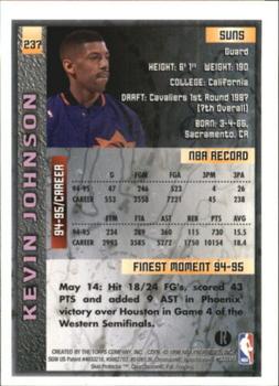 1995-96 Finest - Refractors #237 Kevin Johnson Back