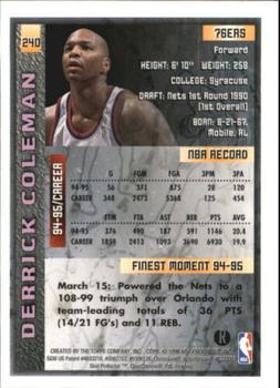 1995-96 Finest - Refractors #240 Derrick Coleman Back