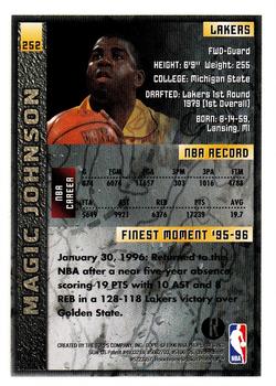 1995-96 Finest - Refractors #252 Magic Johnson  Back