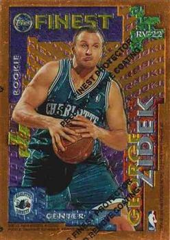 1995-96 Finest - Rookie/Veteran #RV-22 George Zidek / Larry Johnson Back