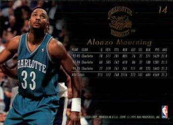 1995-96 Flair #14 Alonzo Mourning Back