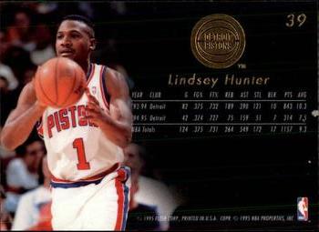 1995-96 Flair #39 Lindsey Hunter Back