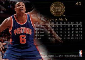 1995-96 Flair #40 Terry Mills Back