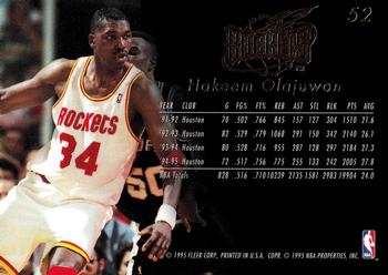 1995-96 Flair #52 Hakeem Olajuwon Back