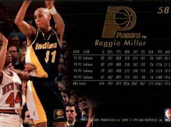 1995-96 Flair #58 Reggie Miller Back