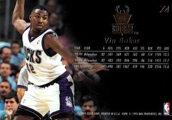 1995-96 Flair #74 Vin Baker Back