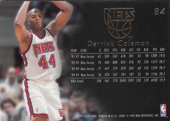 1995-96 Flair #84 Derrick Coleman Back