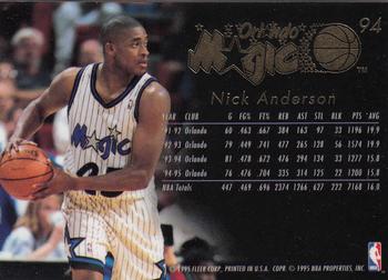 1995-96 Flair #94 Nick Anderson Back