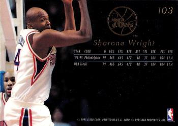 1995-96 Flair #103 Sharone Wright Back