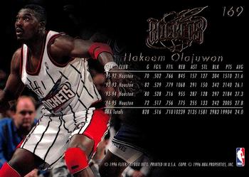 1995-96 Flair #169 Hakeem Olajuwon Back