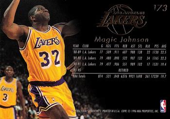 1995-96 Flair #173 Magic Johnson Back