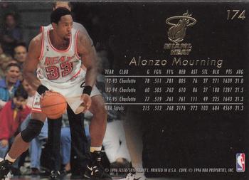 1995-96 Flair #174 Alonzo Mourning Back