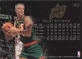 1995-96 Flair #190 Detlef Schrempf Back