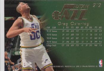 1995-96 Flair #212 Greg Ostertag Back