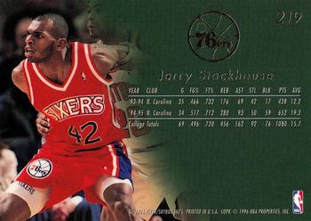 1995-96 Flair #219 Jerry Stackhouse Back
