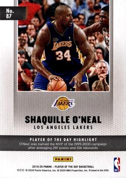 2019-20 Panini Player of the Day - Rapture #87 Shaquille O'Neal Back