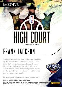 2019-20 Panini Court Kings - High Court Signatures #HC-FJA Frank Jackson Back