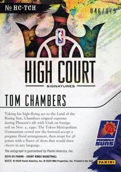 2019-20 Panini Court Kings - High Court Signatures #HC-TCH Tom Chambers Back