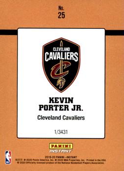 2019-20 Panini Instant Rated Rookie Retro #25 Kevin Porter Jr. Back
